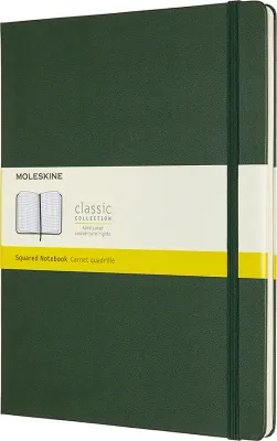 Блокнот Moleskine, Classic XL 192 strony zielen lesna, B5, в клетку, зелёный