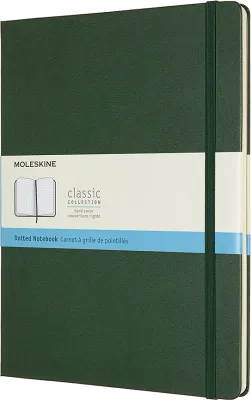Блокнот Moleskine, Classic XL 192 strony zielen lesna, B5, в точку, зелёный, жёсткая