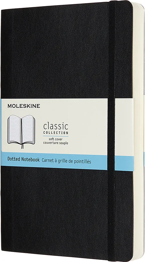 Блокнот Moleskine, Classic L 400 stron czarny, A5, в точку, чёрный