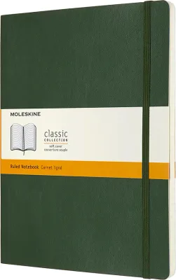 Блокнот Moleskine, Classic XL 192 strony zielen lesna, B5, в линейку, зелёный, мягкая