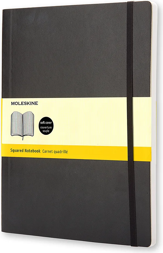 Блокнот Moleskine, Classic XL 192 strony, B5, в клетку, чёрный