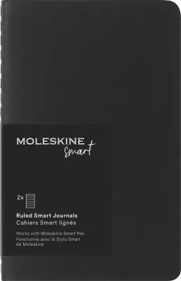 Набор блокнотов Moleskine, Smart Cahier P, A6, в линейку, 2 шт., чёрный