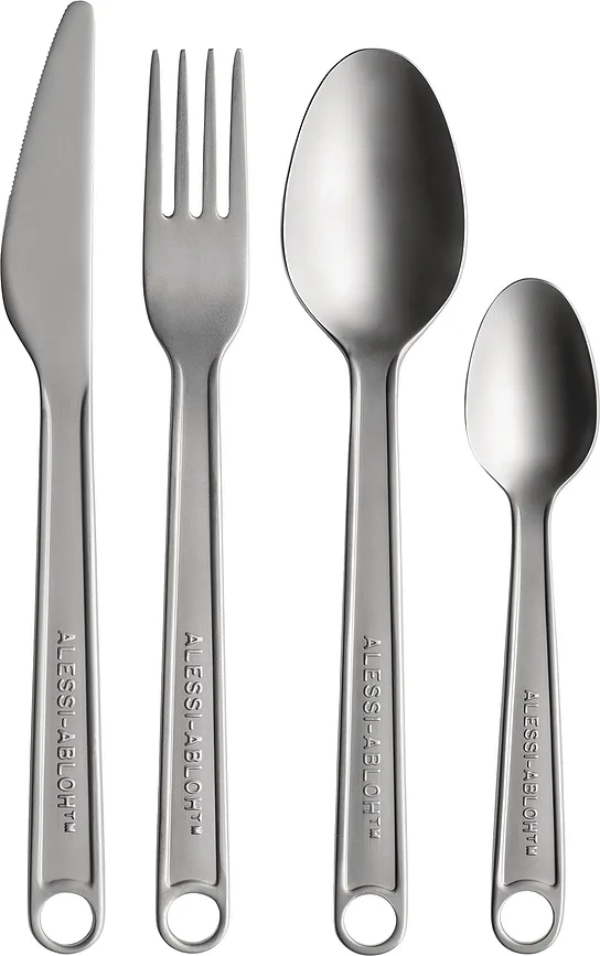 Набор столовых приборов Alessi, 4 предмета, нержавеющая сталь