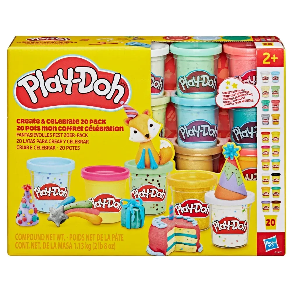 Hasbro Play-Doh - Пластилин ТВОРИ И ПРАЗДНУЙ 20-ПАК Дополнительные тюбики G2467