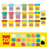 Hasbro Play-Doh - Пластилин ТВОРИ И ПРАЗДНУЙ 20-ПАК Дополнительные тюбики G2467 — фото 4
