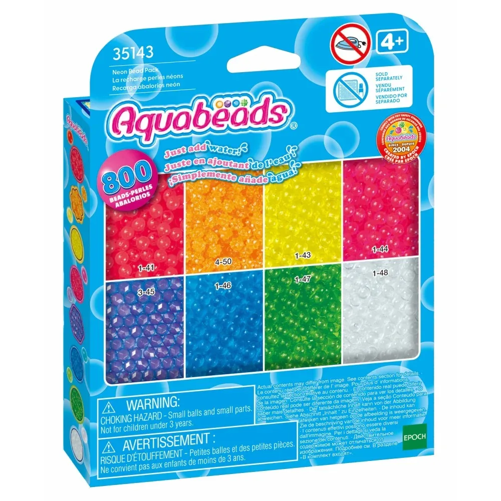 Epoch Aquabeads - Неоновые бусины 800 шт. Дополнительный набор 35143