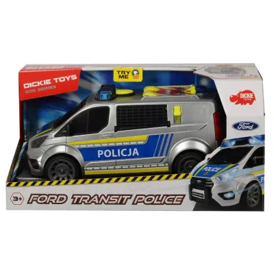 Dickie SOS - Полицейская машина Ford Transit 1:18 28 см Свет Звук + Аксессуары 3715013