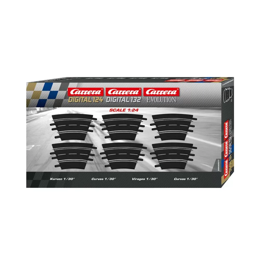 Carrera EVO/DIGITAL 124/132 - Поворот 1/30 6 шт. 20577