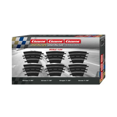 Carrera EVO/DIGITAL 124/132 - Поворот 1/30 6 шт. 20577
