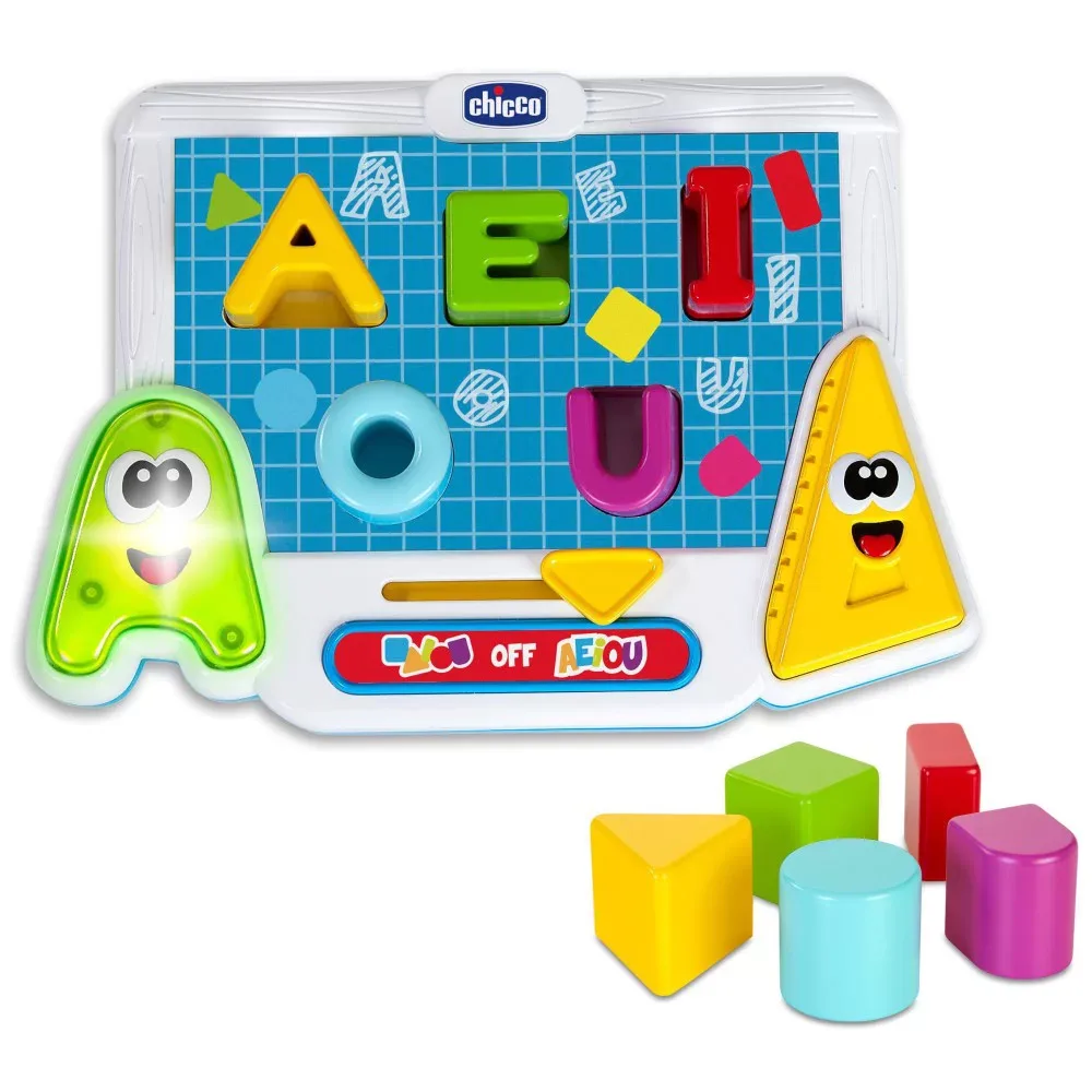Chicco — обучающая игрушка «Цветные гласные и формы» (PL) 97980