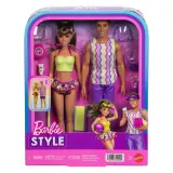 Mattel Набор из двух кукол Barbie Style Барби и Кен на пляже с аксессуарами JJP05 — фото 2