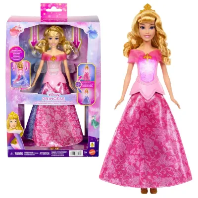 Mattel Кукла Disney Принцесса Аврора с платьем 2в1 JLK24