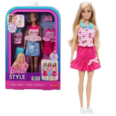 Mattel Кукла Barbie Style блондинка с набором одежды JMH18