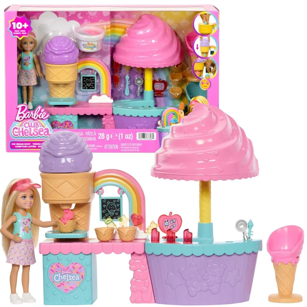 Mattel Игровой набор Barbie Челси Мороженое с куклой JMJ42