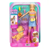 Mattel Кукла Barbie на роликах с собачкой на поводке JMJ44 — фото 3