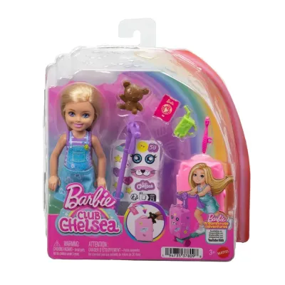 Mattel Мини-кукла Barbie Челси в путешествии с чемоданом JMJ46