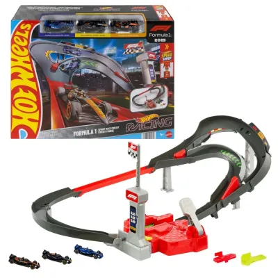 Mattel Трасса Hot Wheels «Формула 1: Спринт» с 3 машинками JNN32