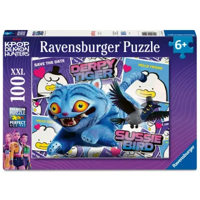 Пазл Ravensburger XXL KPop Demon Hunters Дерпи и Сюсси 100 элементов 035299