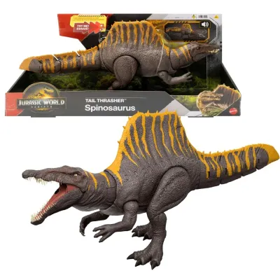 Mattel Jurassic World — большой динозавр Спинозавр 53 см со звуком и подвижным хвостом JGB57