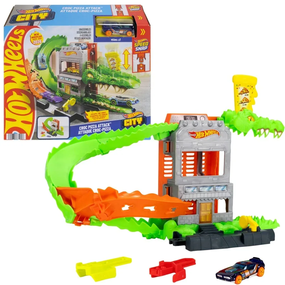 Mattel Hot Wheels — трек «Крокодил: атака на пиццерию» с машинкой JHL93