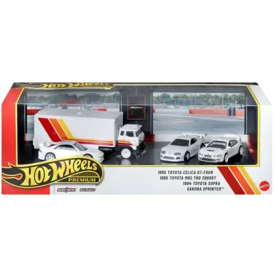Mattel Hot Wheels Premium — металлические машинки Toyota Sport Cars 1:64, набор из 4 штук JHW44