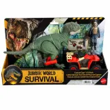 Mattel Jurassic World Survival — внедорожник с захватом и динозавр Экрисинатозавр JKG91 — фото 1