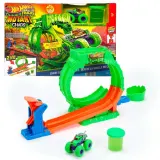 Mattel Hot Wheels Monster Trucks — трек «Мутантный хаос: петля» с машиной JMK91 — фото 1