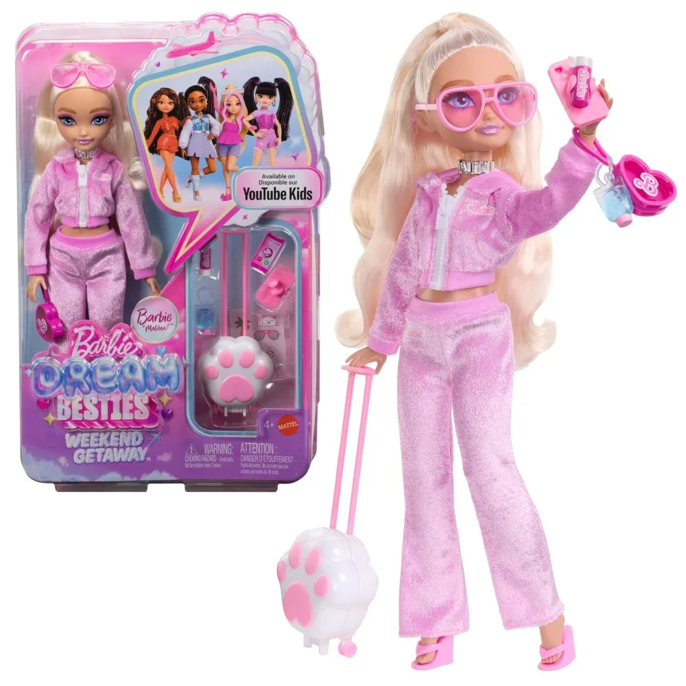 Mattel Barbie Dream Besties — «Выходные», кукла Barbie Малибу с аксессуарами JMV16