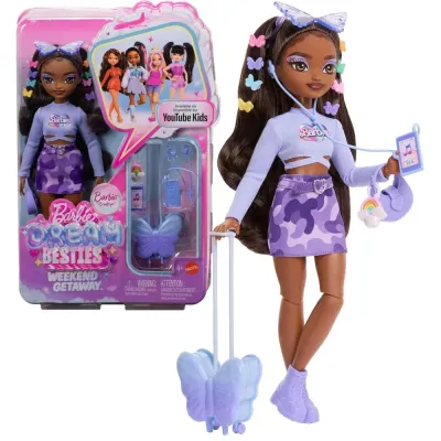 Mattel Barbie Dream Besties — «Выходные», кукла Barbie Бруклин с аксессуарами JMV17