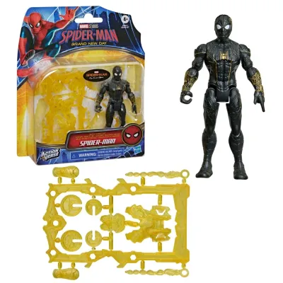 Hasbro Фигурка Человек-паук 11,5 см чёрно-золотой костюм ActionVerse G3523
