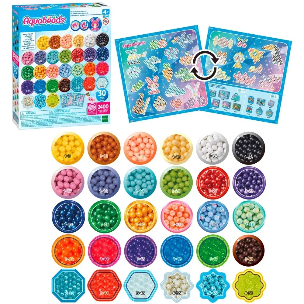 Epoch Aquabeads — Мега-набор бусин 2400 деталей — дополняющий набор 35166