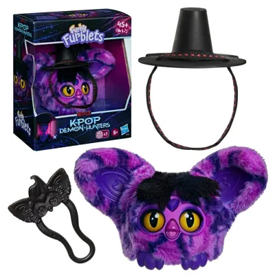 Hasbro Furby Furblets x KPop Demon Hunters — интерактивная игрушка SAJA BOYS DEMON со звуком G4792