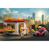 Playmobil City Action — квадроцикл пожарных и киоск с бургерами 72195 — фото 5