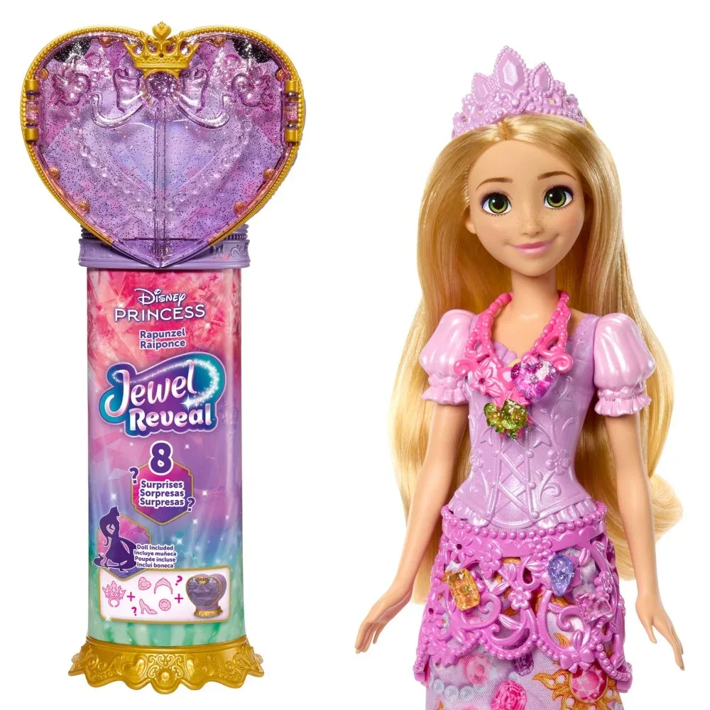Mattel Disney Princess — шкатулка-сердечко с куклой Рапунцель и аксессуарами JLK28