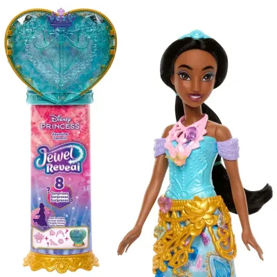 Mattel Disney Princess — шкатулка-сердечко с куклой Жасмин и аксессуарами JLK30