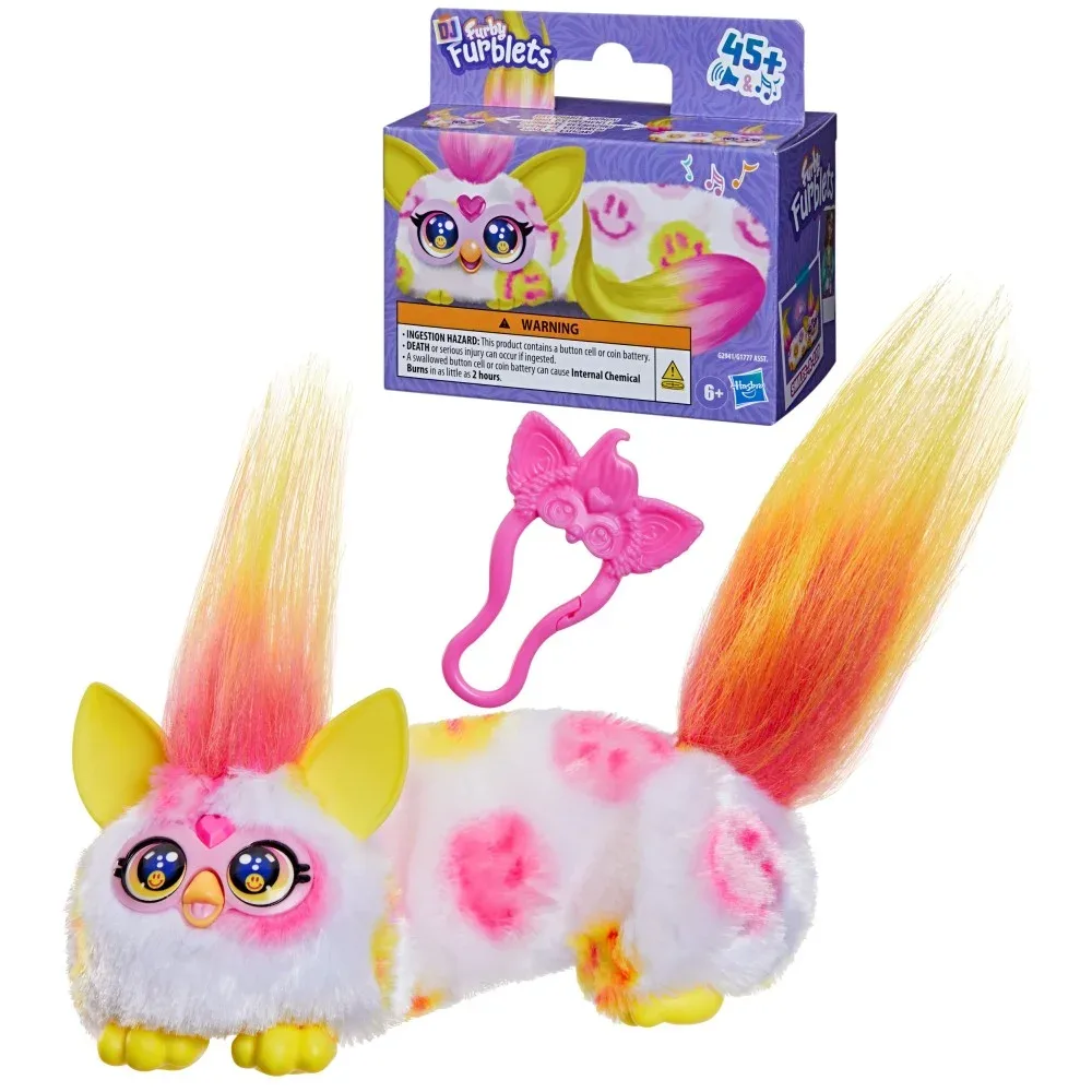 Hasbro FURBY DJ Furblets — Smiles-A-Lot, тянущаяся интерактивная игрушка G2941