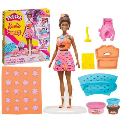 Hasbro Play-Doh x Barbie — пластилин «День на пляже с Барби», 3 банки с аксессуарами G2346