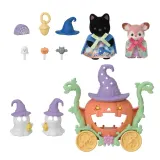 Epoch Sylvanian Families — тыквенная карета с 2 фигурками и хэллоуинскими аксессуарами 5869 — фото 8