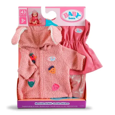Zapf Creation BABY born — зимнее пальто с платьем для куклы 43 см 840740