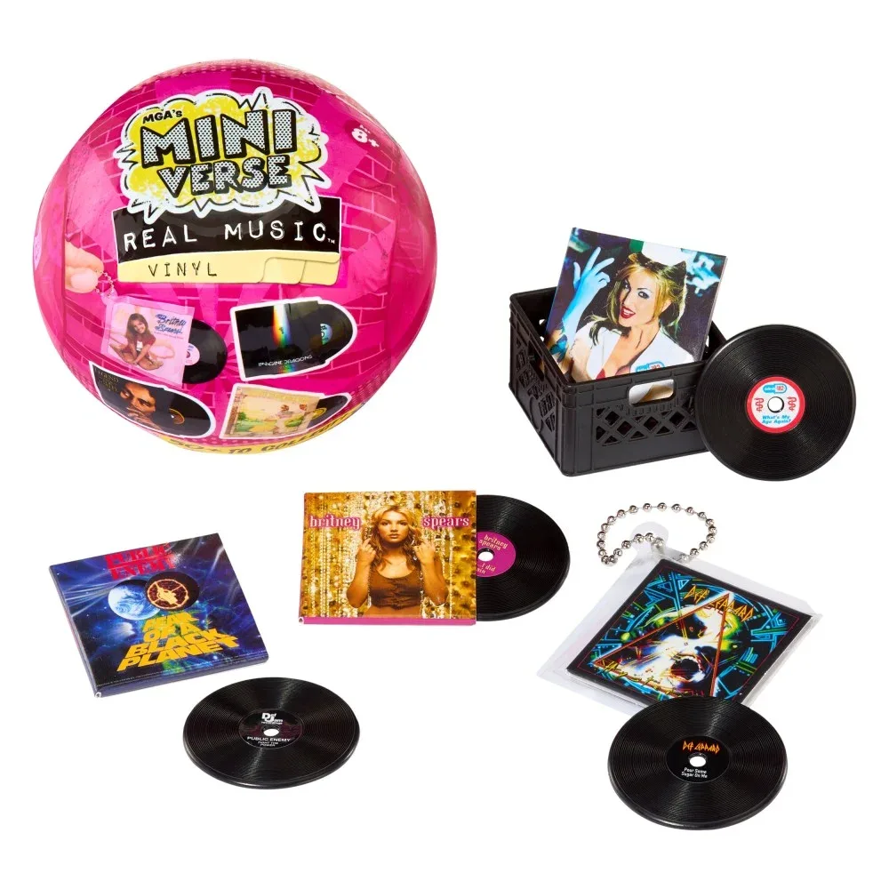 MGA Entertainment MGA's Miniverse — Real Music Vinyl, мини-пластинки в шаре-сюрпризе 247906