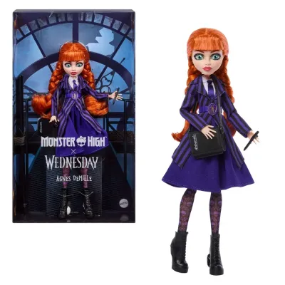 Mattel Monster High x Wednesday — коллекционная кукла Агнес ДеМилль JNJ92