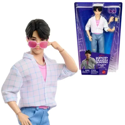 Mattel KPOP Demon Hunters — базовая кукла Джину Saja Boys «Soda Pop» JRN38