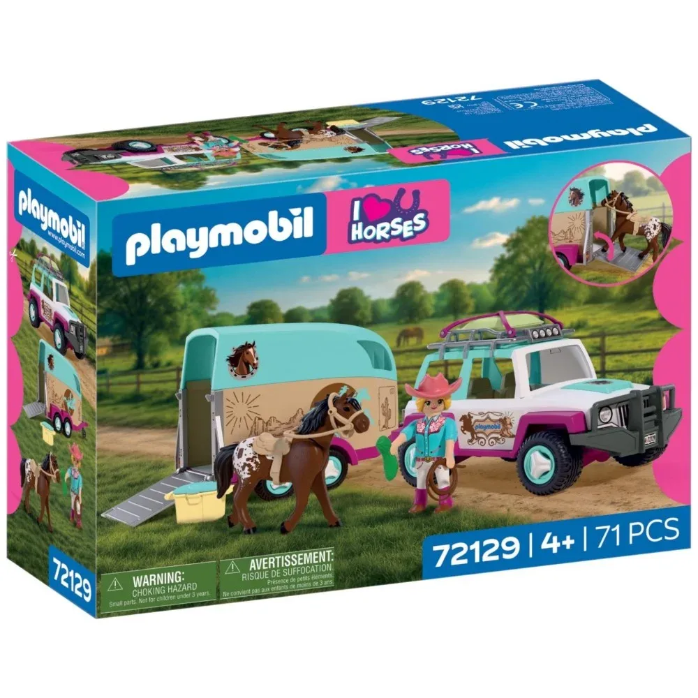 Playmobil I Love Horses — внедорожник с прицепом для перевозки лошадей 72129