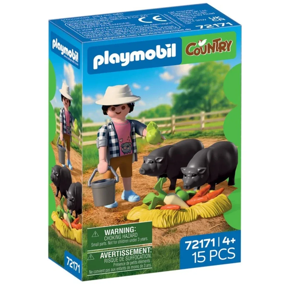 Playmobil Country — фермер с вислобрюхой свинкой 72171
