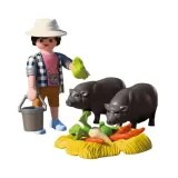 Playmobil Country — фермер с вислобрюхой свинкой 72171 — фото 2