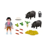 Playmobil Country — фермер с вислобрюхой свинкой 72171 — фото 3