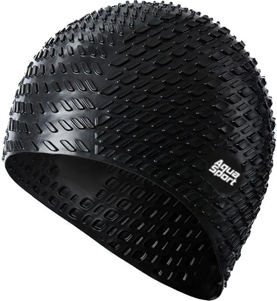 Шапочка для плавания для длинных волос Aqua-Sport Bubble Cap