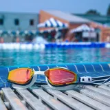 Очки для плавания Aqua Sphere Fastlane с зеркальными титановыми линзами, красные — фото 4