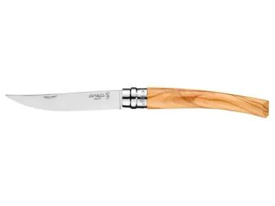 Opinel Нож складной с узким клинком, рукоять из оливкового дерева No.10