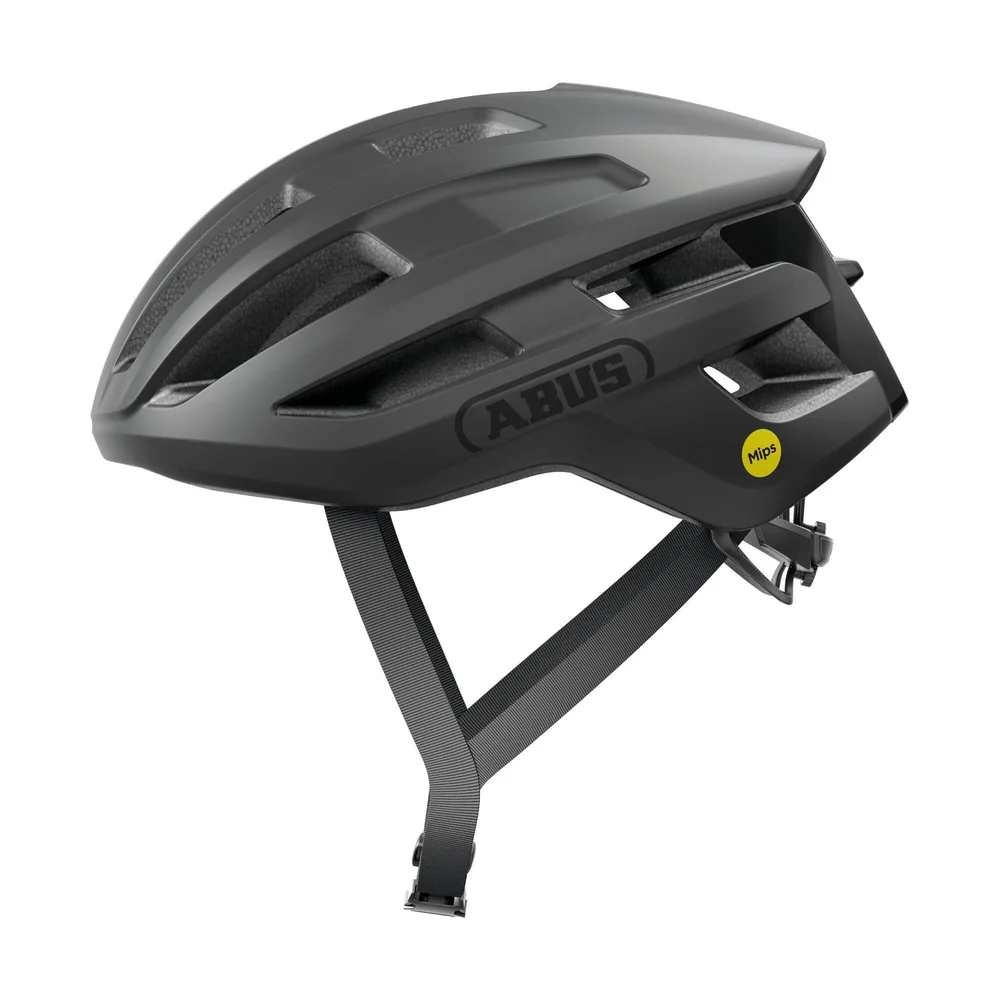 Шлем велосипедный шоссейный Abus PowerDome Mips, черный